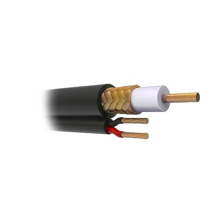 Bobina de 305 Metros (1000 Pies) de Cable Coaxial RG59 Siamés, Malla de Cobre, Hecho en México, Optimizado para HD. Aplicació...