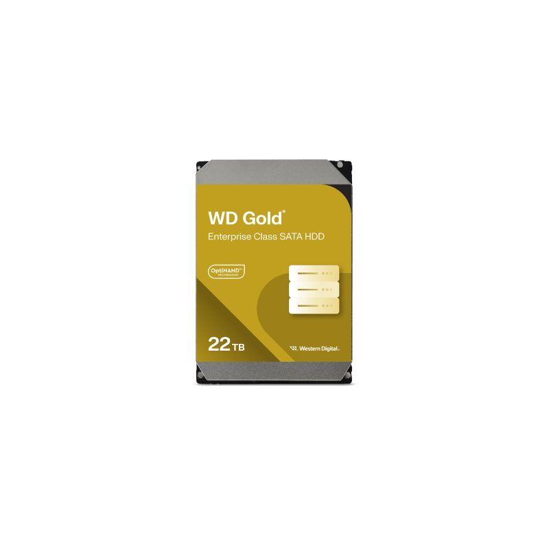 Disco Duro Empresarial WD Gold / SATA 6 Gb/s / 22 TB / 7200 RPM / Tecnología HelioSeal / ArmorCache / 5 Años Garantía / 2.5M ...