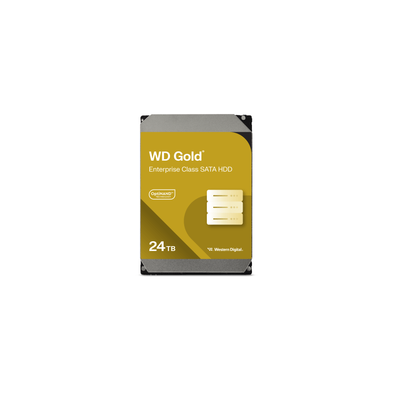 Disco Duro Empresarial WD Gold / SATA 6 Gb/s / 24 TB / 7200 RPM / Tecnología HelioSeal / ArmorCache / 5 Años Garantía / 2.5M ...
