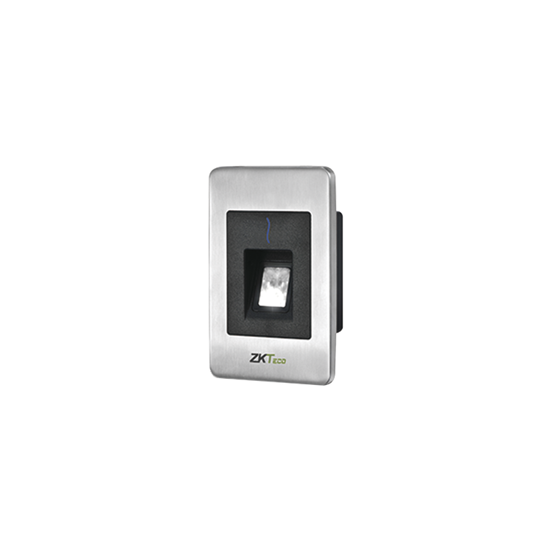 Lector Esclavo de Huella y Proximidad / RS-485 / IP65 / Acero Inoxidable / Exterior / ZKFinger VX10.0