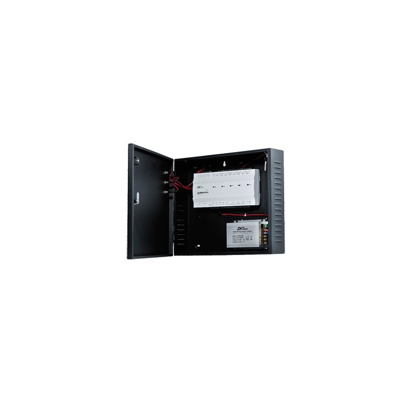 Controlador de Acceso 2 Puertas / 20,000 Huellas / 30,000 Tarjetas / ADMS PUSH / TCP/IP / Gabinete y Fuente 12V/5A