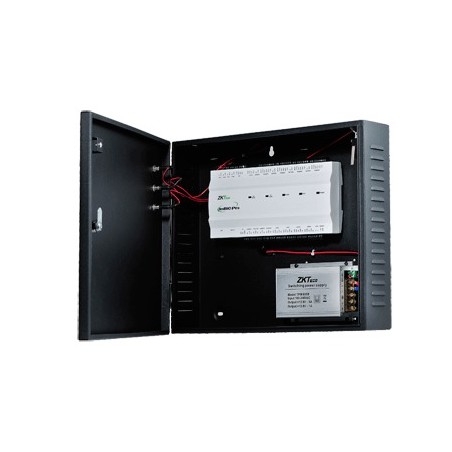 Controlador de Acceso 2 Puertas / 20,000 Huellas / 30,000 Tarjetas / ADMS PUSH / TCP/IP / Gabinete y Fuente 12V/5A