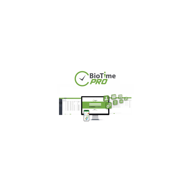 Software de Gestión Centralizada de Asistencia BIOTIMEPRO Licencia PROFESSIONAL 200 dispositivos y 20 mil empleados