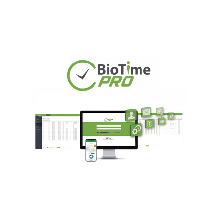 Software de Gestión Centralizada de Asistencia BIOTIMEPRO Licencia PROFESSIONAL 200 dispositivos y 20 mil empleados