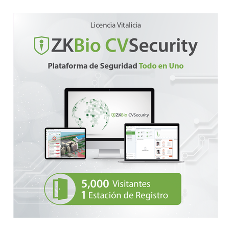 Licencia para ZKBio CVsecurity permite la gestion de 5 mil visitantes y 1 estacion de registro