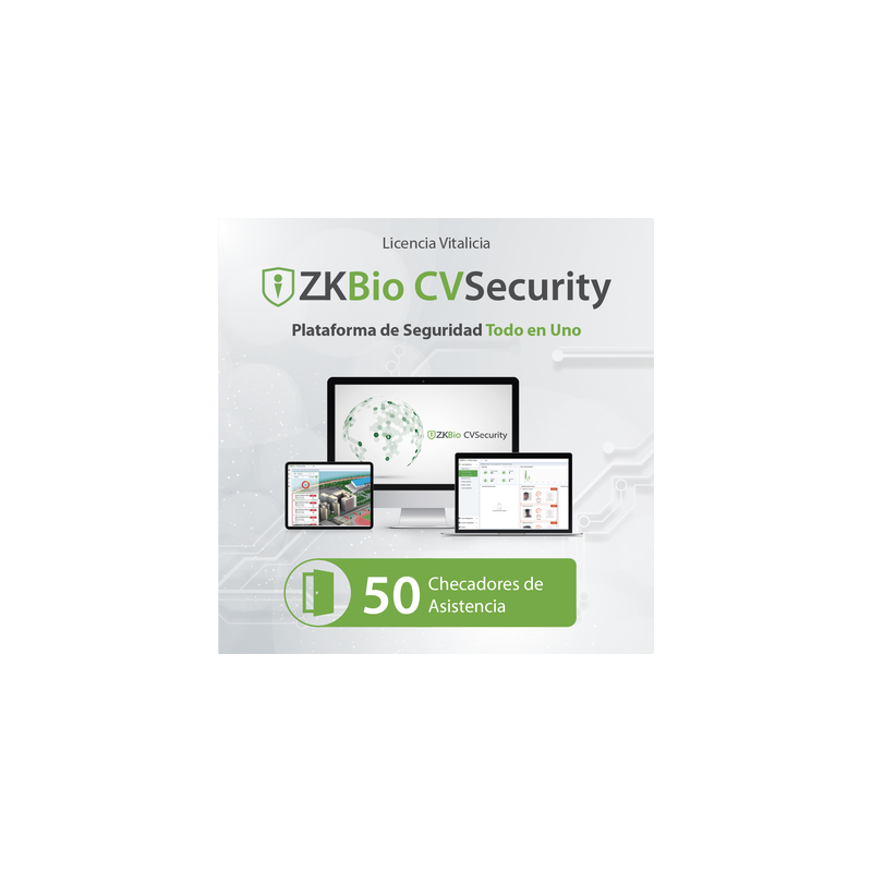 Licencia para ZKBio CVsecurity permite gestionar hasta 50 dispositivos para tiempo y asistencia