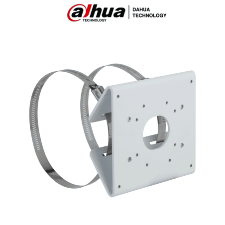 DAHUA PFA156 - Montaje para Poste / Construído en Aluminio / Color blanco / capacidad de carga 5kg / Compatible con postes de...