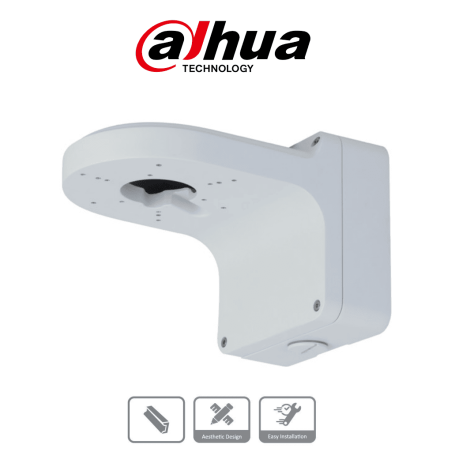 DAHUA PFB206W - Brazo de pared para cámaras domo DAHUA / Construído en aleacion de aluminio / Diseño elegante / Color blanco ...