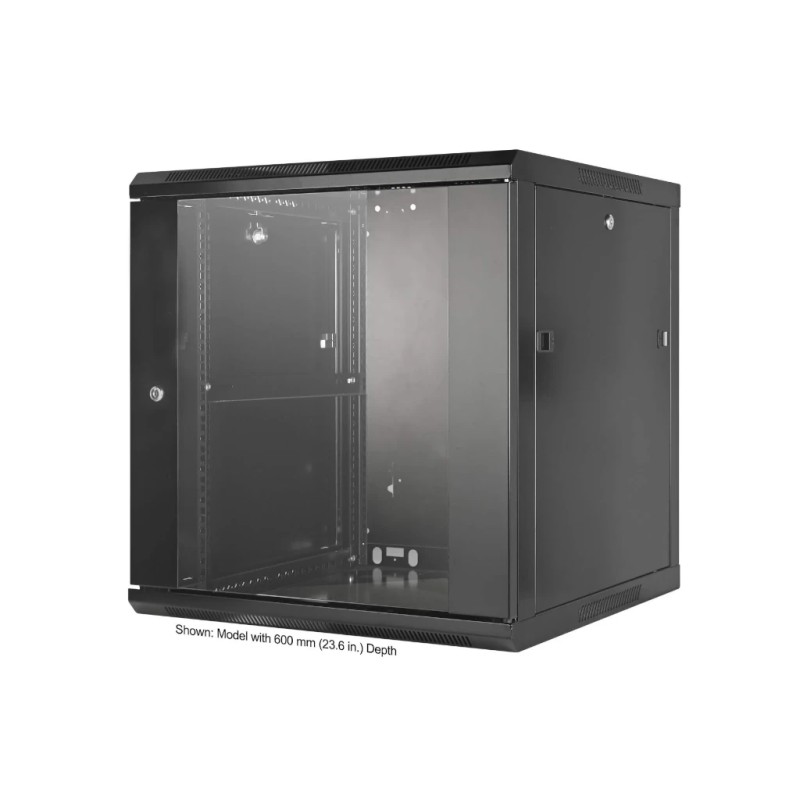 INTELLINET - 711906 - Gabinete mural de 19", 12U, Ensamblado / 12U, 450 mm de profundidad, Ensamblado, negro
