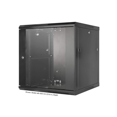 INTELLINET - 711906 - Gabinete mural de 19", 12U, Ensamblado / 12U, 450 mm de profundidad, Ensamblado, negro