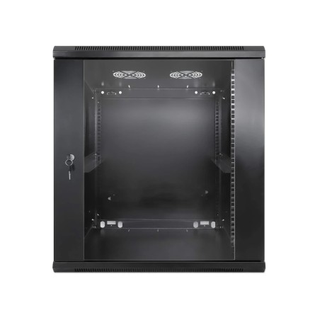 INTELLINET - 712088 - Gabinete mural de 19", 12U, Ensamblado / 12U, 600 mm de profundidad, Ensamblado, negro