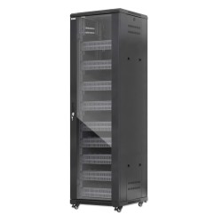 INTELLINET - 716253 - Gabinete 19" Pro Line con extractores de aire, 42U / Frente de 600 mm, unidad de ventilación con dos ex...