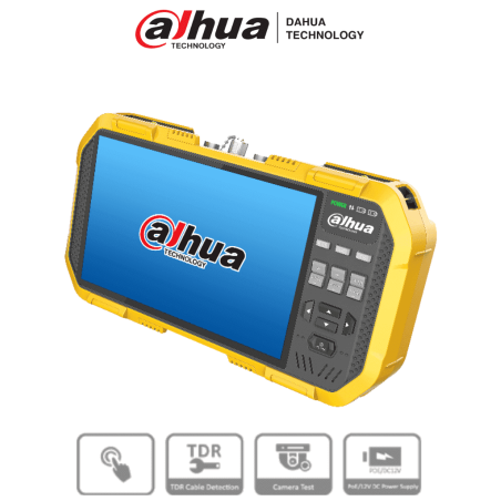 DAHUA PFM907 -Probador de Video IP y HDCVI/ Soporta Compresión de Video H.265 y H.264/ Control PTZ/ Soporta Audio/ Multimetro...