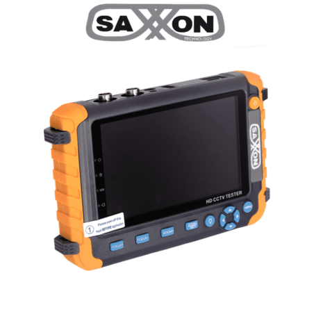 SAXXON TES08MC - Probador de Video con Pantalla de 5 Pulgadas/ Soporta cámaras 1MP/ 2MP/ 4MP/ 4K/ Soporta: HDCVI/TVI/AHD/ Sal...