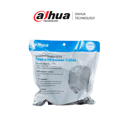 DAHUA DH-PFM942I-30-5 - Cable de 30 Metros Armado para Video y Energía/ Para Camaras Hasta 4k/ con Conectores BNC y de Energí...