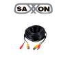 SAXXON SXWB30 -  Cable Coaxial Armado / Siamés / Conector BNC RG59 + Conector de Energía / 30 Metros / Para Cámaras 4K / 100%...