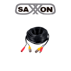 SAXXON SXWB50 - Cable Coaxial Siamés Armado / Conector BNC de Video / Conector de Alimentación / 50 Metros  / 100% Cobre / Op...