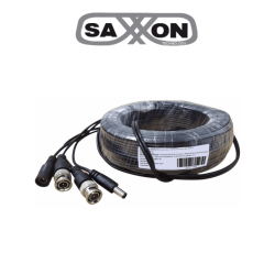 SAXXON WB0120C - Cable de 20 Metros Armado para Video y Energia/ Para Camaras Hasta 8 Megapixeles/ con Conectores BNC y de En...