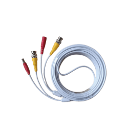 TCE LMG-BNC10W-Cable Coaxial Armado de 10 Metros para Video y Energía / Color Blanco / Soporta Cámaras HD / Conectores BNC y ...