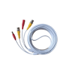 TCE LMG-BNC10W-Cable Coaxial Armado de 10 Metros para Video y Energía / Color Blanco / Soporta Cámaras HD / Conectores BNC y ...
