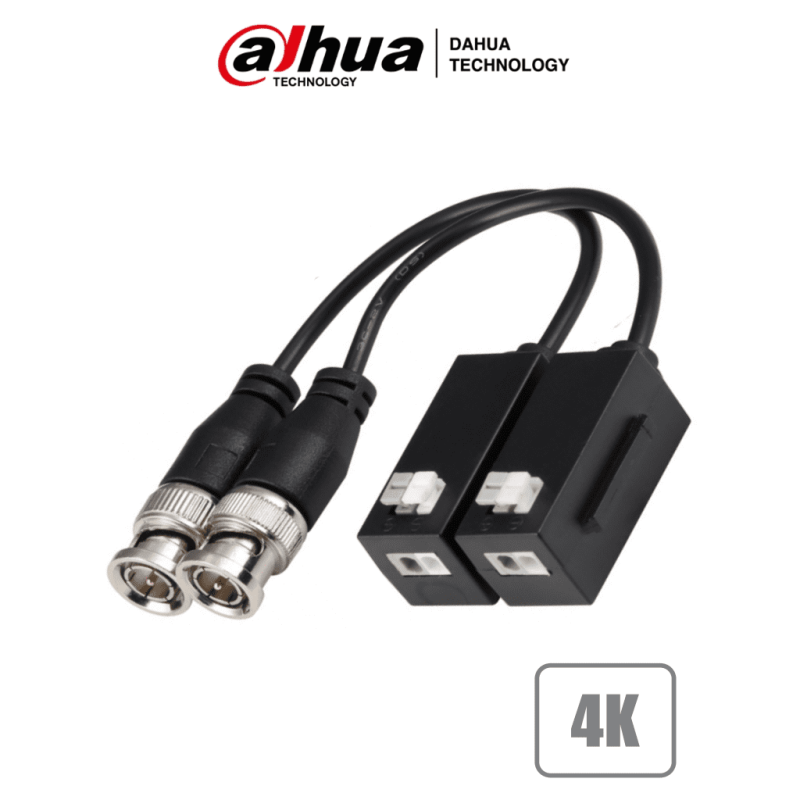 DAHUA PFM8004K - Par de Transceptores Pasivos 4k/ Resolución de Hasta 8 Megapíxeles/ Distancia de Hasta 200 Metros en 4K/ Sop...