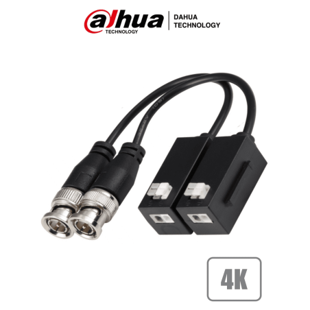 DAHUA PFM8004K - Par de Transceptores Pasivos 4k/ Resolución de Hasta 8 Megapíxeles/ Distancia de Hasta 200 Metros en 4K/ Sop...