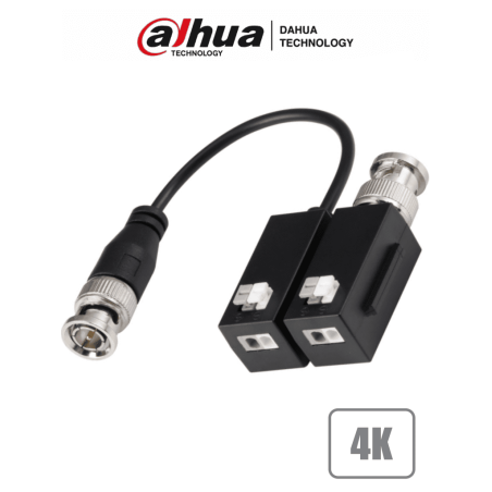 DAHUA PFM800B-4K - Transceptores pasivos 4K que transmiten video de hasta 8MP a 200 metros. Compatibles con resoluciones 720P...