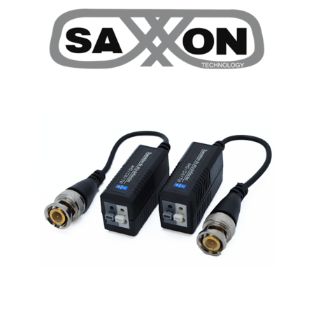 SAXXON SXCF200 - Par de Transceptores Pasivos 1080P / Botones Push / 1080P hasta 250 Metros / 720P hasta 300 Metros / Soporta...
