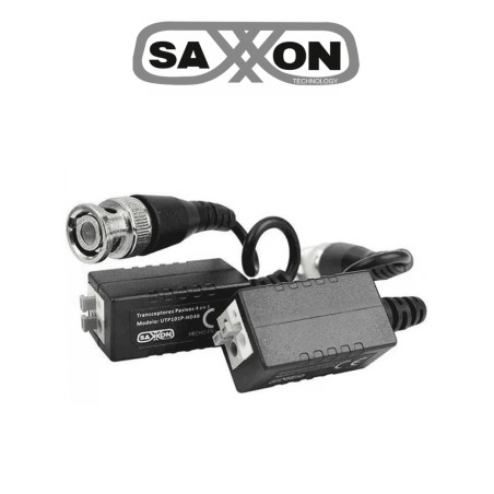 SAXXON VB-03 Par de transceptores pasivos (Video Baluns) soporta 8MP 4k a 150m, 4MP a 200m, 1080p a 250m, 720p a 300m en CVI....