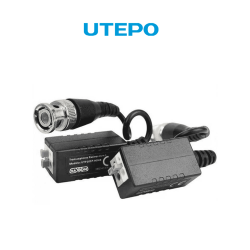 UTEPO UTP101PHD4B - Par de transceptores pasivos (Video Baluns) soporta 4MP a 200m, 1080p a 250m, 720p a 300m en CVI. Compati...