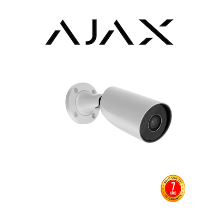 Ajax BulletCam (5 Mp/2.8 mm) - Camara IP Bullet 5 Megapixeles con IA y Micrófono/ H.265/ 25 Fps/ Lente de 2.8mm/ Angulo de 10...