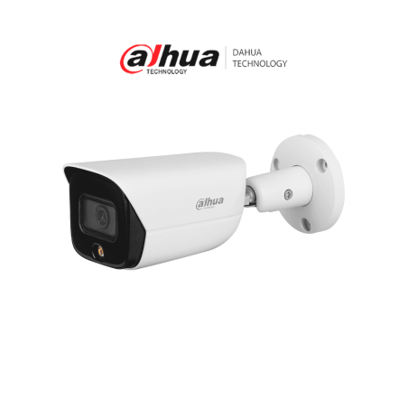 DAHUA DH-IPC- HFW3449E-AS-LED - Cámara IP 4MP/ Fullcolor/ 2.8mm/ WizSense/ SMD Plus/ Detección de humanos y vehículos/ Led Lu...