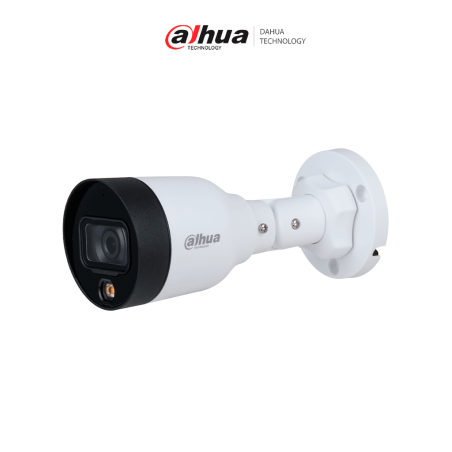 DAHUA DH-IPC-HFW1239S1-A-LED-S6 - Camara IP Bullet 2 MP/ Full Color/ 2.8 mm/ 102° de apertura/ micrófono integrado/ H.265+/ l...