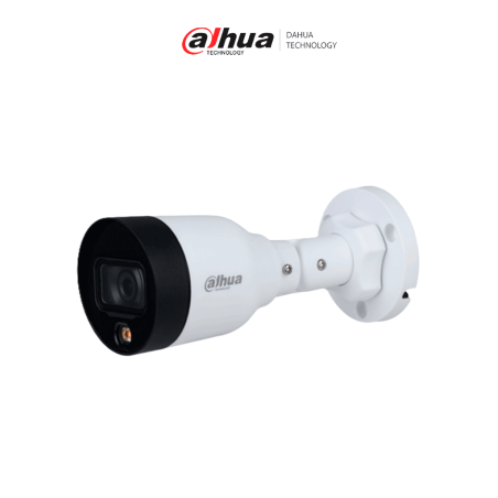 DAHUA DH-IPC-HFW1239S1P-LED-0280B-Cámara IP Bullet Full Color 2 Megapixeles/ Lente de 2.8mm/ 106°/ Luz Blanca de 10 Mts/  Det...