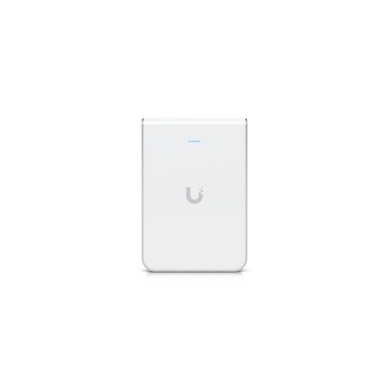 Access Point UniFi U6 In Wall/Montaje p/pared, WIFI 6 2.4 Y 5 Ghz, hasta 5.3 Gbps, 1 pto PoE In, 4 ptos secundarios (1 PoE Out)