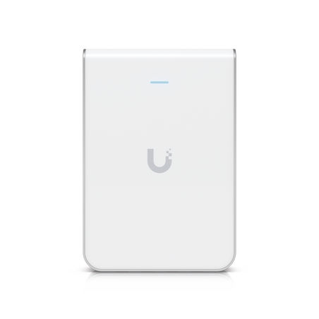 Access Point UniFi U6 In Wall/Montaje p/pared, WIFI 6 2.4 Y 5 Ghz, hasta 5.3 Gbps, 1 pto PoE In, 4 ptos secundarios (1 PoE Out)