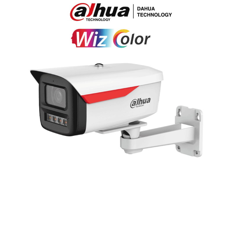 DAHUA DH-IPC-HFW2849M-S-B-PRO Cámara IP Bullet de 8MP / WizColor /WizSense/ equipada con IA/ SMD Plus/ Lente de 3.6 mm/ micró...