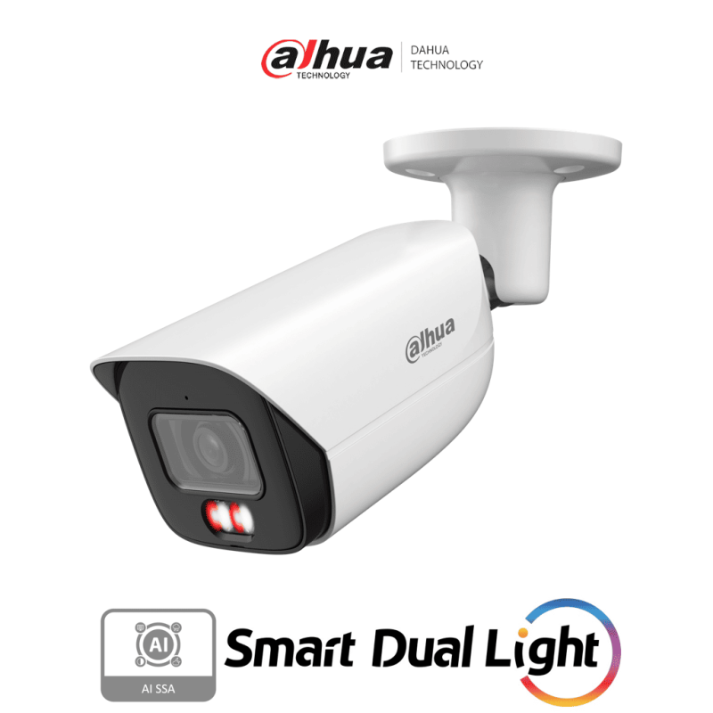 DAHUA DH-IPC-HFW3249E-S-IL - Cámara IP Bullet de 2 MP/ WizSense/Iluminador dual/ Lente de 2.8 mm/ 107° de Apertura/ Micrófono...
