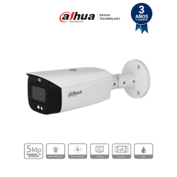 DAHUA DH-IPC-HFW3549T1-ZAS-PV - Cámara IP bullet de 5 MP /WizSense/ Lente varifocal/ TIOC 2.01/ Disuasión activa/ Iluminador ...