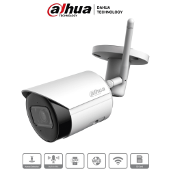 DAHUA IPC-HFW1430DS-SAW - Camara IP Bullet Wifi de 4 Megapixeles/ Lente de 2.8mm/ 90 Grados de Apertura/ H.265+/ IR de 30 Met...