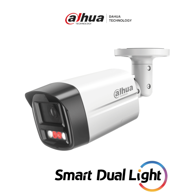 DAHUA IPC-HFW2249TL-S-PV - Cámara Bullet IP de 2MP ofrece Iluminación Dual Inteligente, disuasión activa y SMD Plus. Con prot...