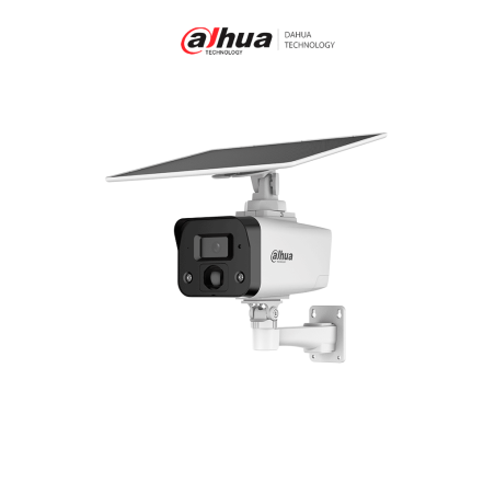 DAHUA IPC-HFW2441DG-4G-SP-B Cámara IP bullet 4G 4MP/panel solar/Batería/ SMD/ Sirena y luz de disuasión activa/Audio bidirecc...