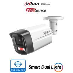 DAHUA IPC-HFW2549TL-S-PV -Cámara IP Bullet de 5 Megapixeles/ Iluminador Dual y Disuasión Activa/ Sirena y Estrobo/ Lente de 2...