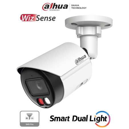 DAHUA IPC-HFW2649SP-S-IL - Cámara IP Bullet de 6 megapíxeles/ Lente 2.8mm/ 112 grados de apertura/ WizSense/ 30 metros de IR ...