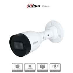 Dahua IPC-HFW1230S1-A - Cámara IP Bullet de 2MP, lente de 2.8mm, ángulo de visión de 102 grados, micrófono integrado, compres...