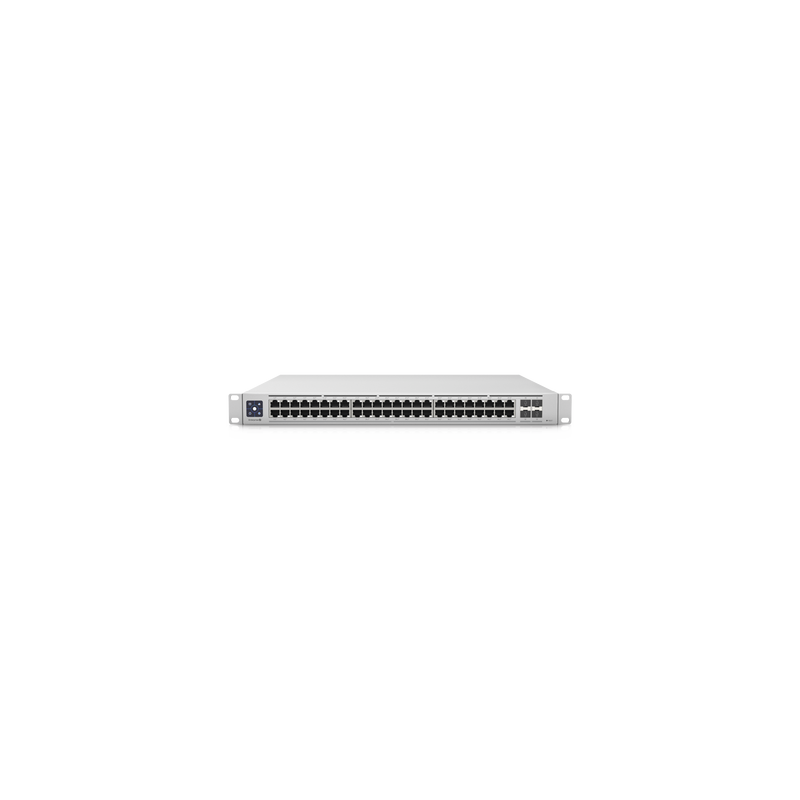 UniFi Switch Enterprise administrable capa 3, 48 puertos 2.5GbE RJ45 POE+, 4 puertos 10G SFP+, 720W, con pantalla táctil de 1.3"