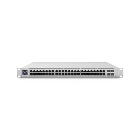 UniFi Switch Enterprise administrable capa 3, 48 puertos 2.5GbE RJ45 POE+, 4 puertos 10G SFP+, 720W, con pantalla táctil de 1.3"