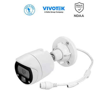 VIVOTEK IB9369 -  Cámara IP bullet exterior 2 MP, lente fijo 2.8mm, Iluminadores Smart IR 30m, WDR digital, Smart Stream III,...