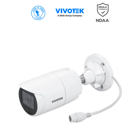 VIVOTEK IB9383-HVL- Camara IP bullet exterior 5 MP, Smart IR 30mts , WDR Pro, Lente Fijo 3.6 mm , Smart VCA, Deep Search, Mic...