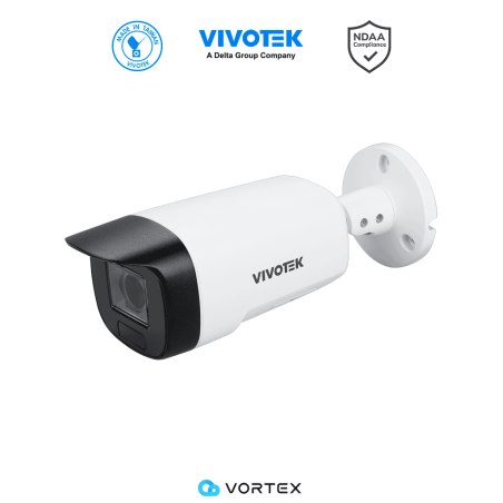 VIVOTEK VORTEX IB839-EHTV-V2(1YL) - Cámara IP VORTEX Premium Series Bullet exterior 5MP, Lente varifocal 2.8-12mm, Micrófono ...